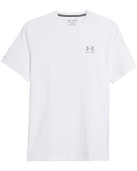 200x250 Under Armour Charged Cotton Loose Fit V Neck Shirt In Black