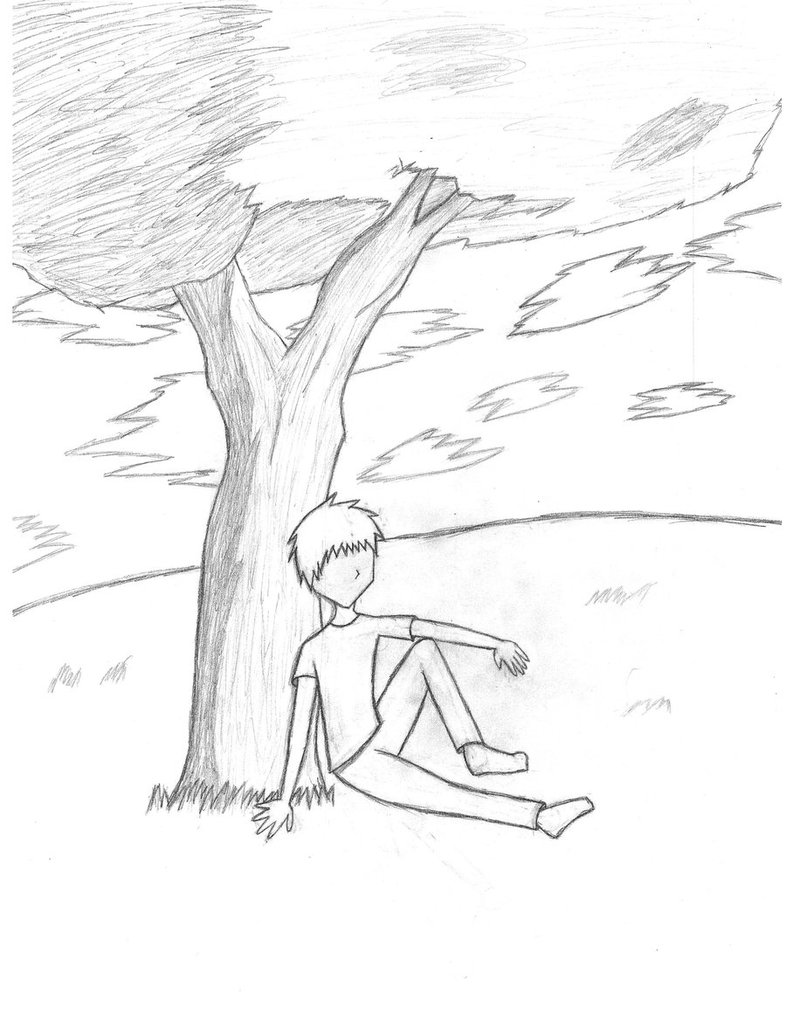 786x1017 Boy Under Tree Commission No Face By Xyleena56