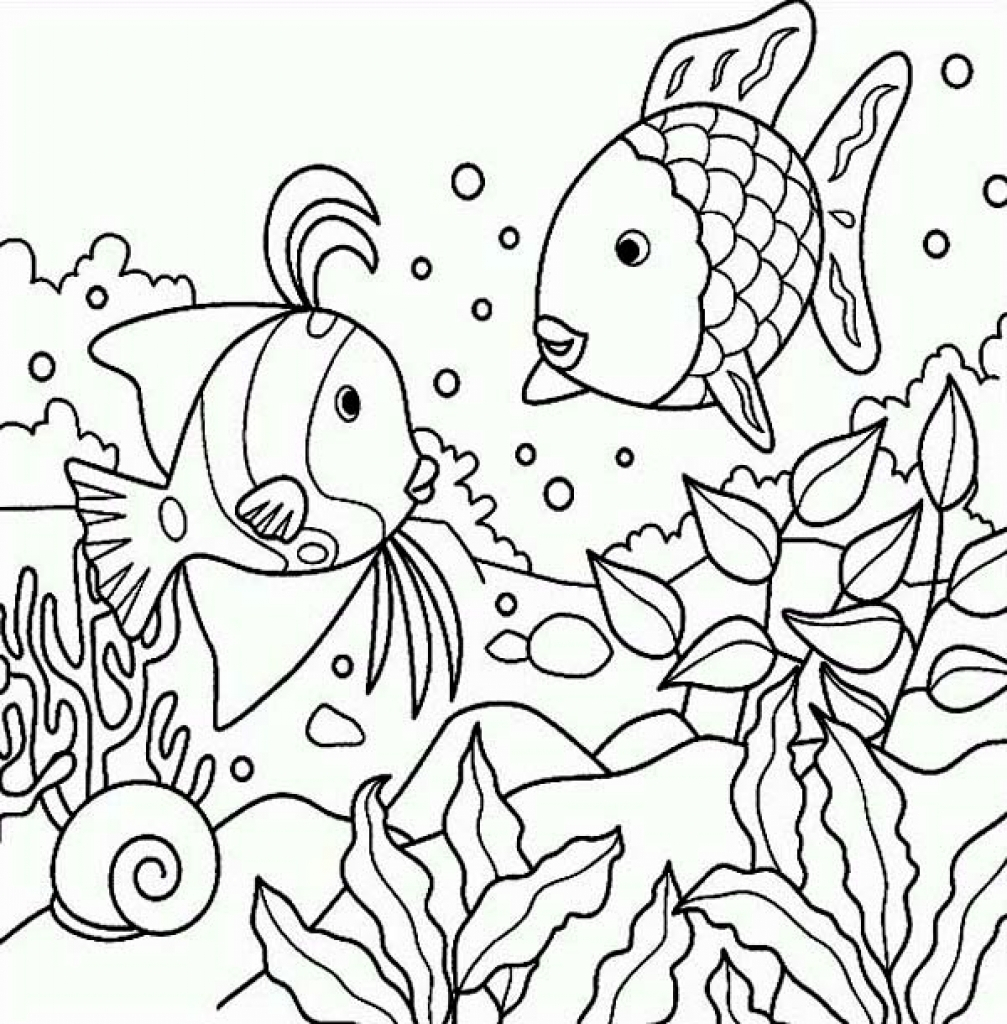 1007x1024 Under The Sea Drawings Pretty Under The Sea Coloring Pages Best