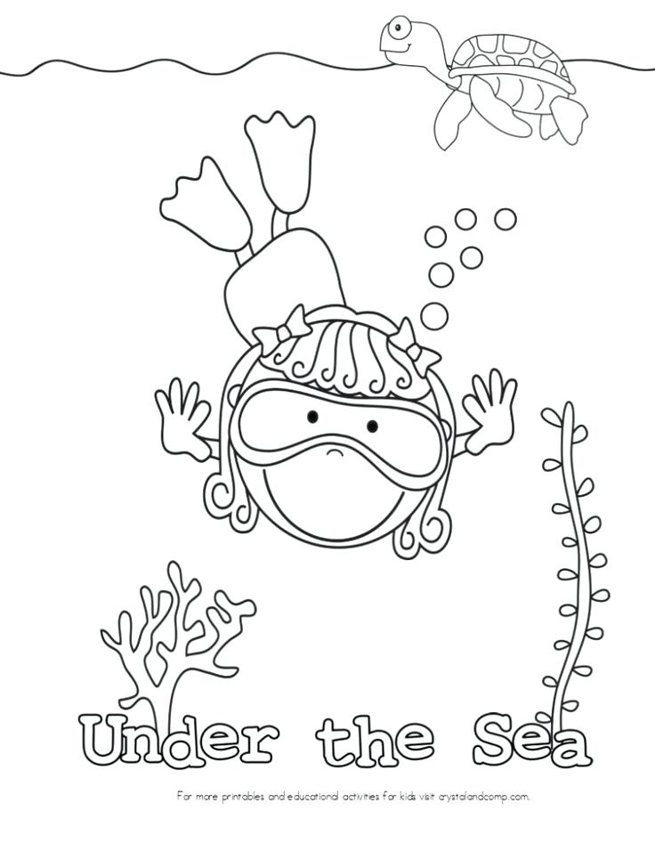 736x957 Coloring Pages Under The Sea Under The Sea Coloring Pages Coloring