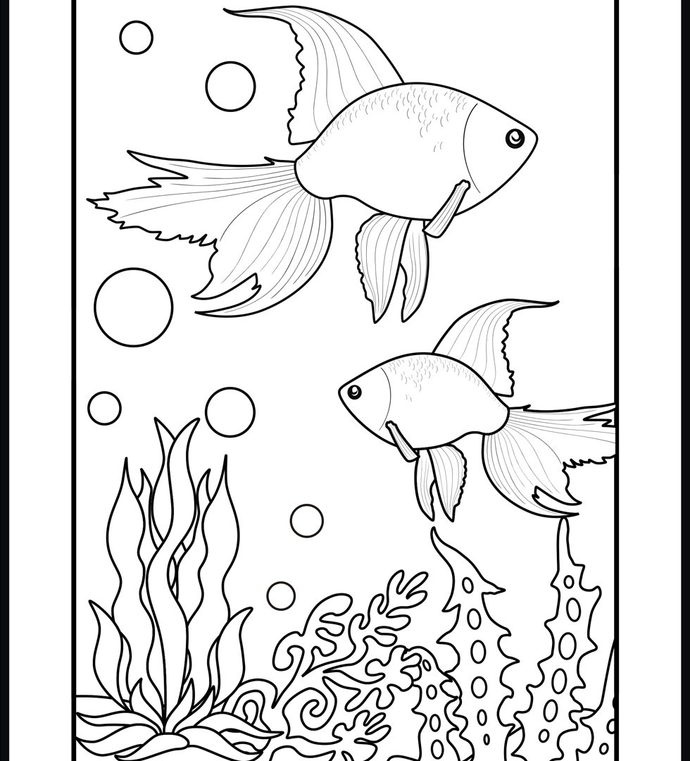 980x1080 Colorful Cartoon Fish Pictures To Print Give The Best Coloring