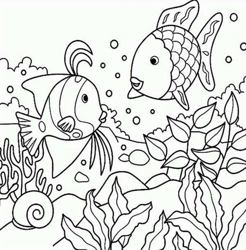 854x868 Under The Sea Coloring Pages