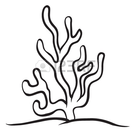 450x434 Illustration Of A Under Water Plant On A White Background Royalty