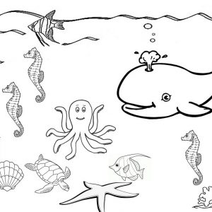 300x300 Under The Sea Coloring Pages Free Archives