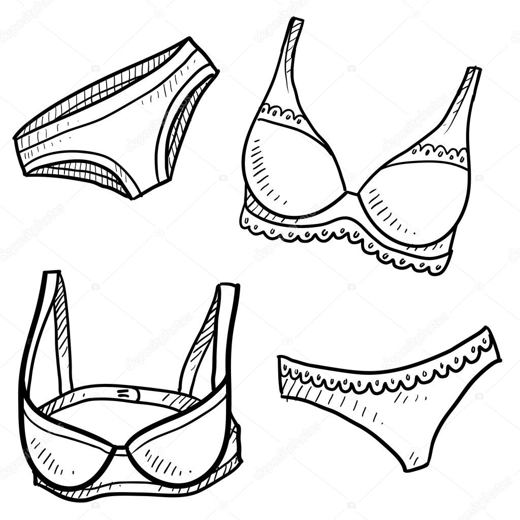 1024x1024 Underwear Sketch Stock Vector Lhfgraphics