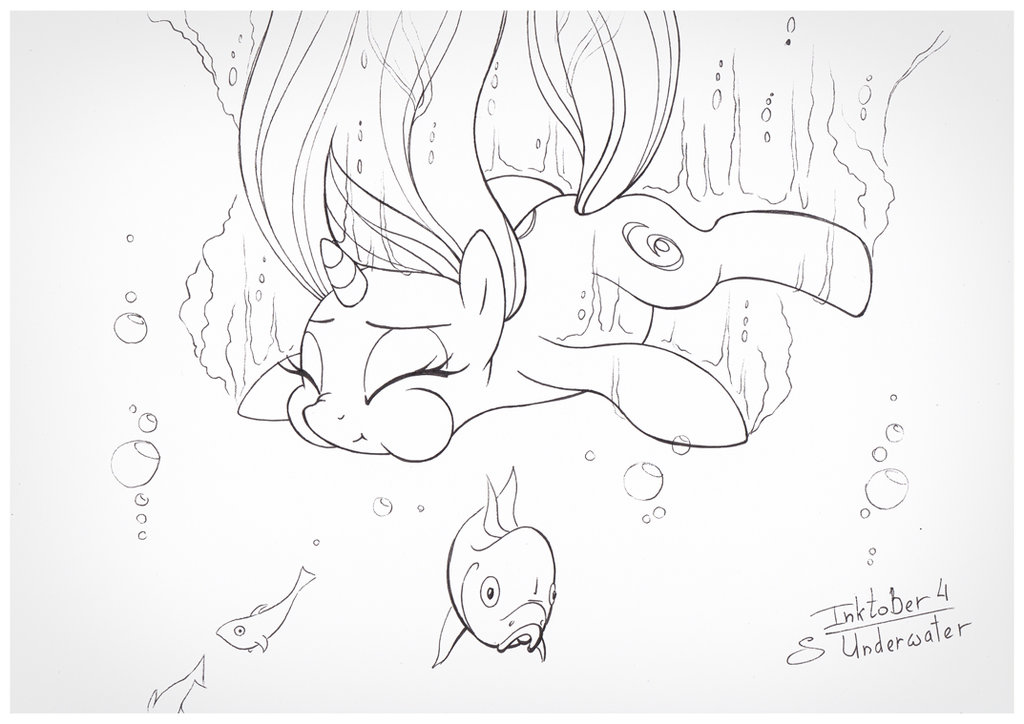 1024x724 Inktober 4 Underwater By Sherwoodwhisper
