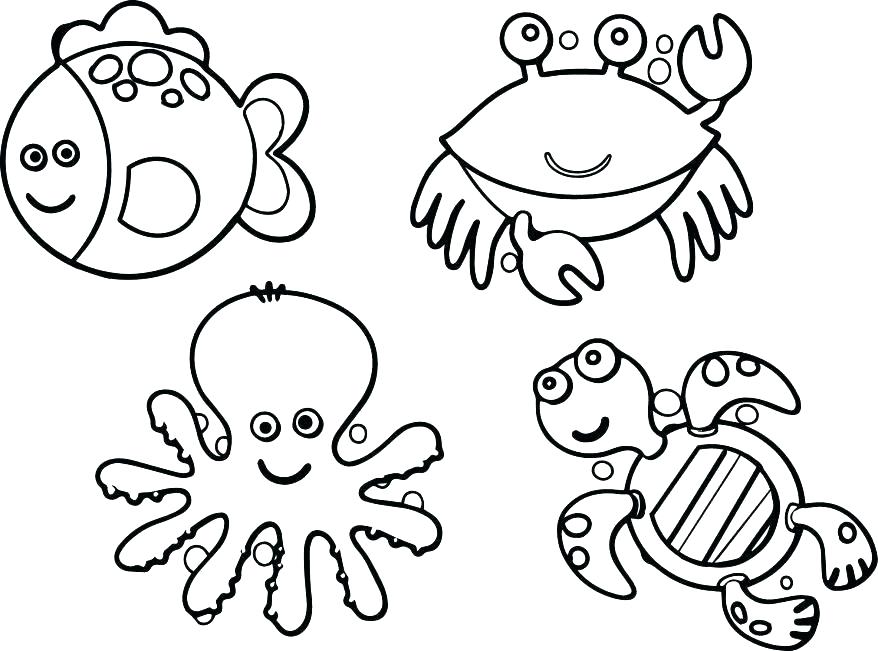 878x651 Awesome Sea Life Coloring Pages For Sea Life Coloring Pages