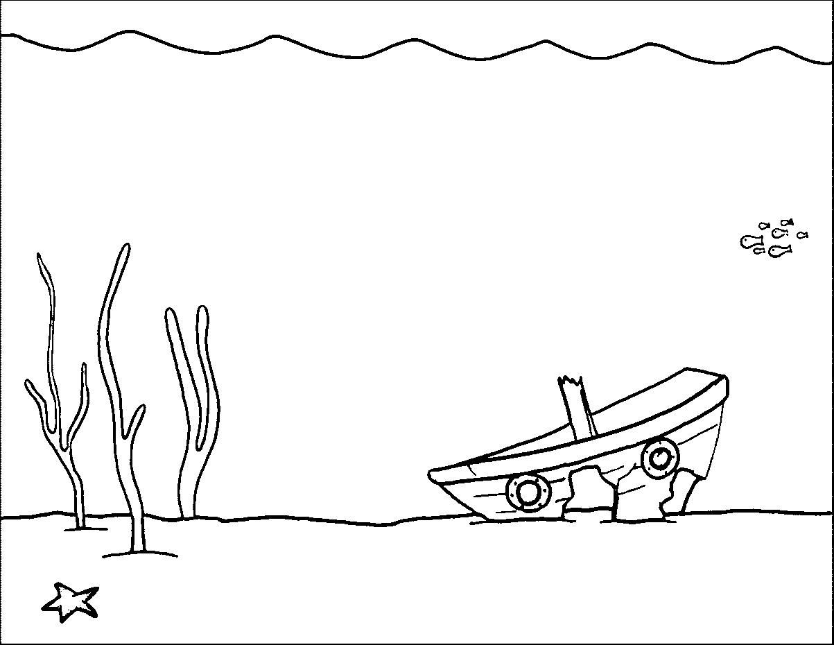 1203x930 Coloring Pages Underwater Scene Coloring Page Fun