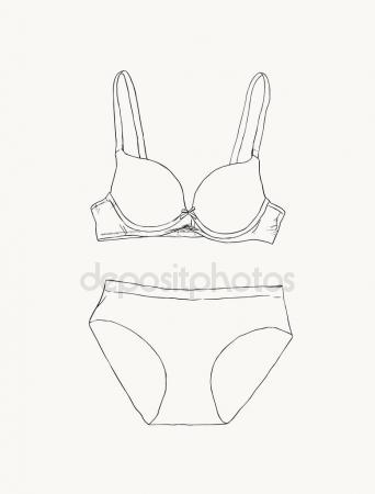 342x450 Underwear For Women In Panties And Bra Stock Vector Anytaktlv
