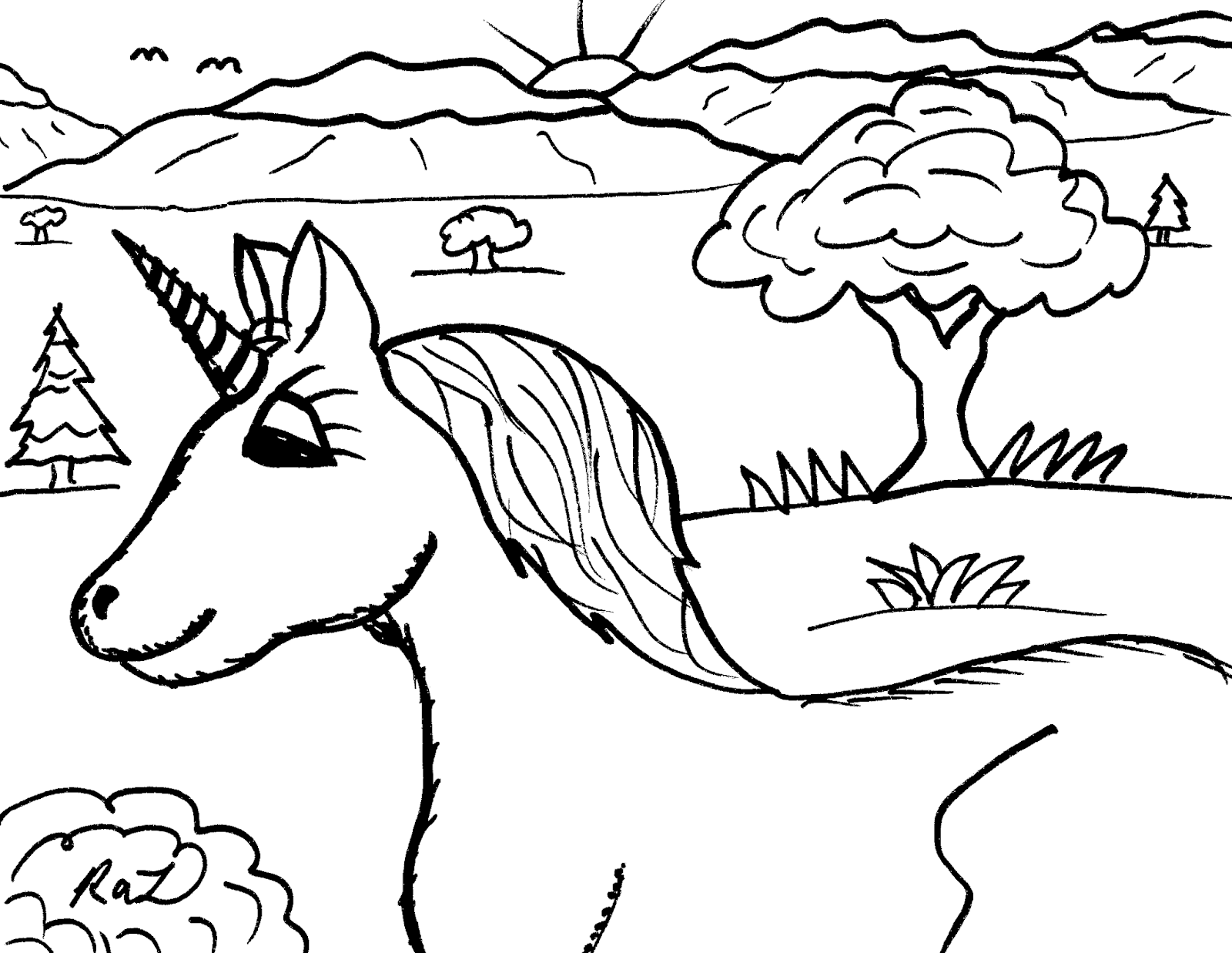 1600x1237 Robin's Great Coloring Pages Unicorn Cartoon Drawings To Color