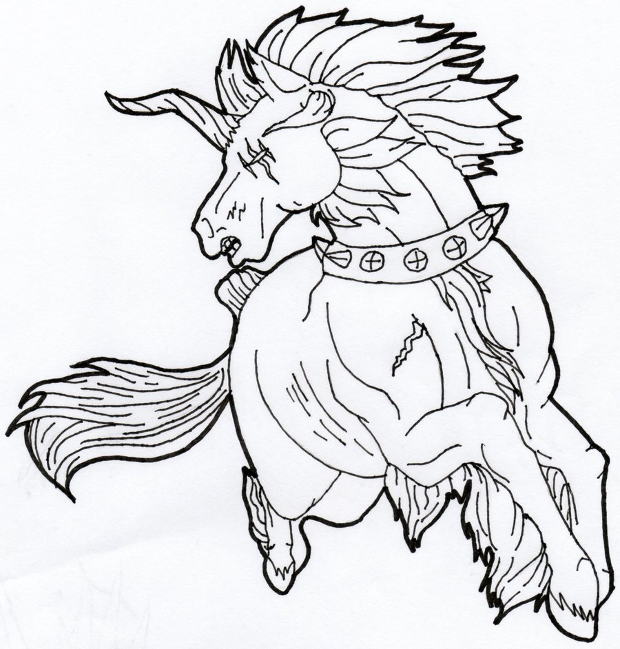 900x942 Best Unicorn Line Drawing Ideas