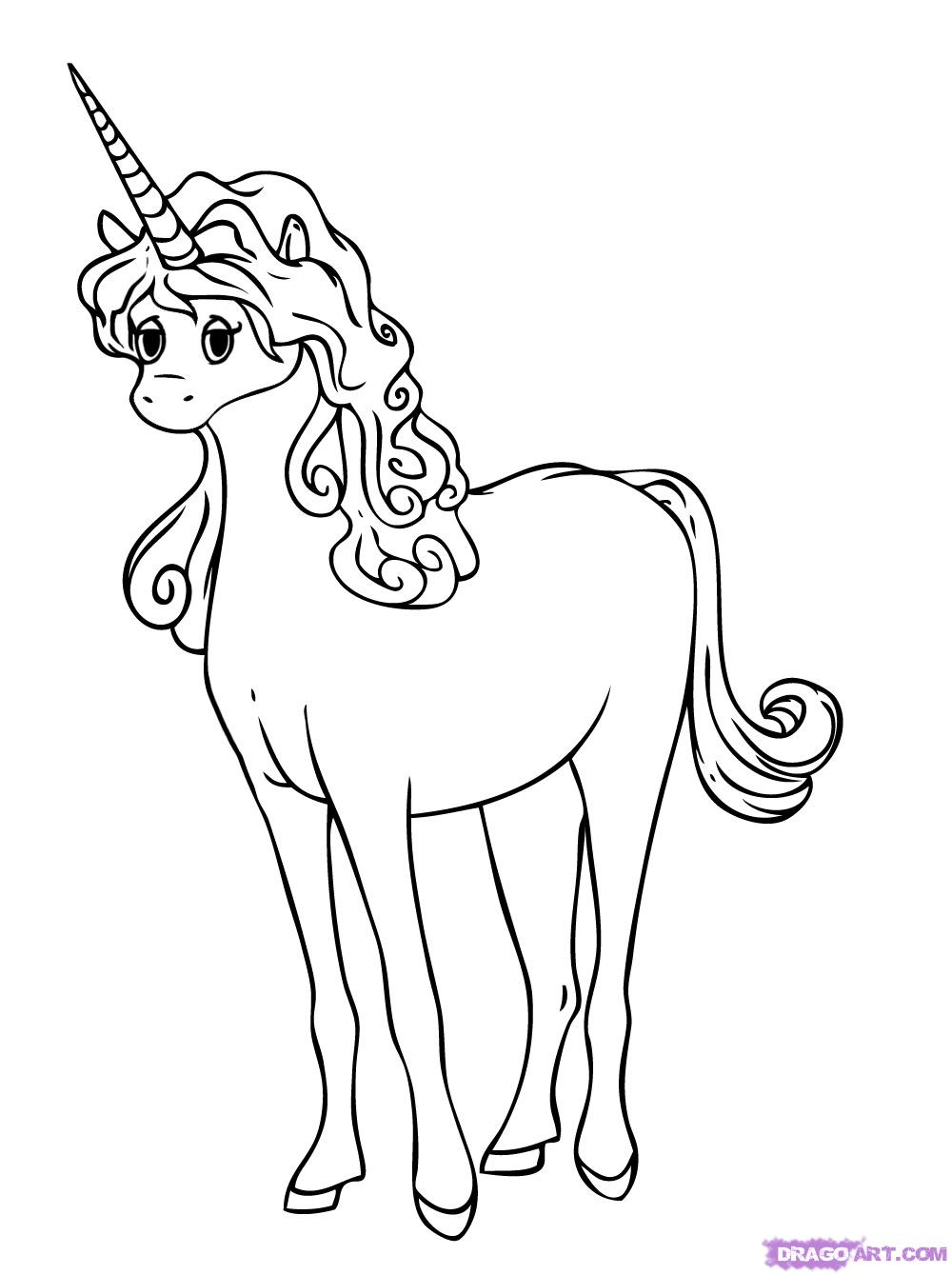 Unicorn Cartoon Drawing at GetDrawings | Free download