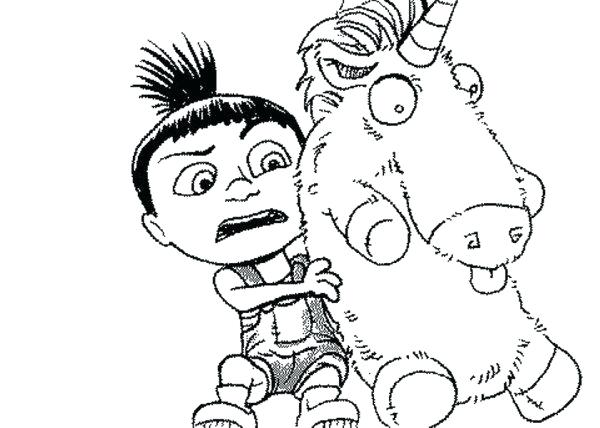600x428 Easy Color Pages And Unicorn Despicable Me Easy Coloring Pages