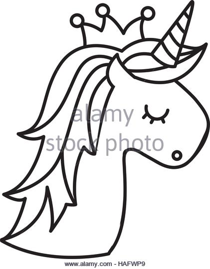 421x540 Unicorn Head Clipart Black And White