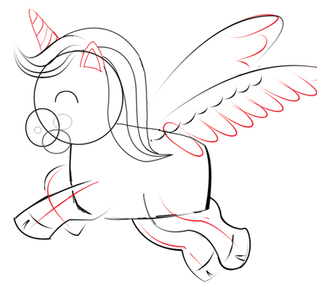 450x404 Drawn Unicorn Easy Draw