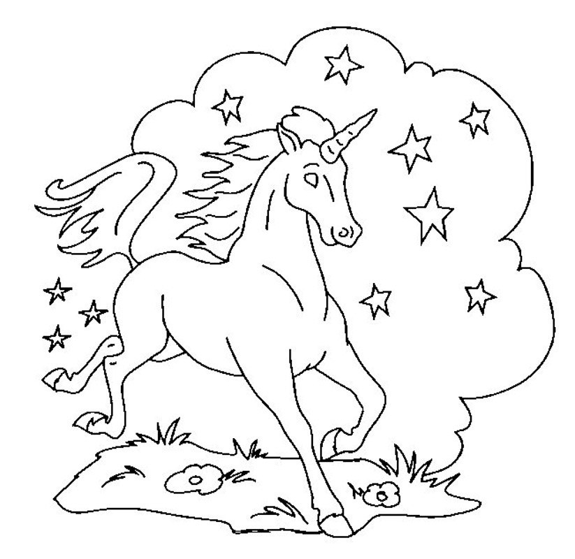 823x800 Free Printable Unicorn Coloring Pages For Kids