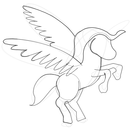 450x450 Paper Time Step By Step Instructions To Draw Unicorns With Wings