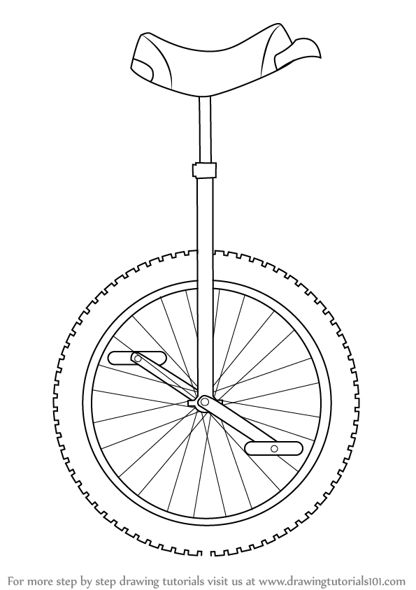 595x844 Learn How To Draw A Unicycle (Other) Step By Step Drawing Tutorials