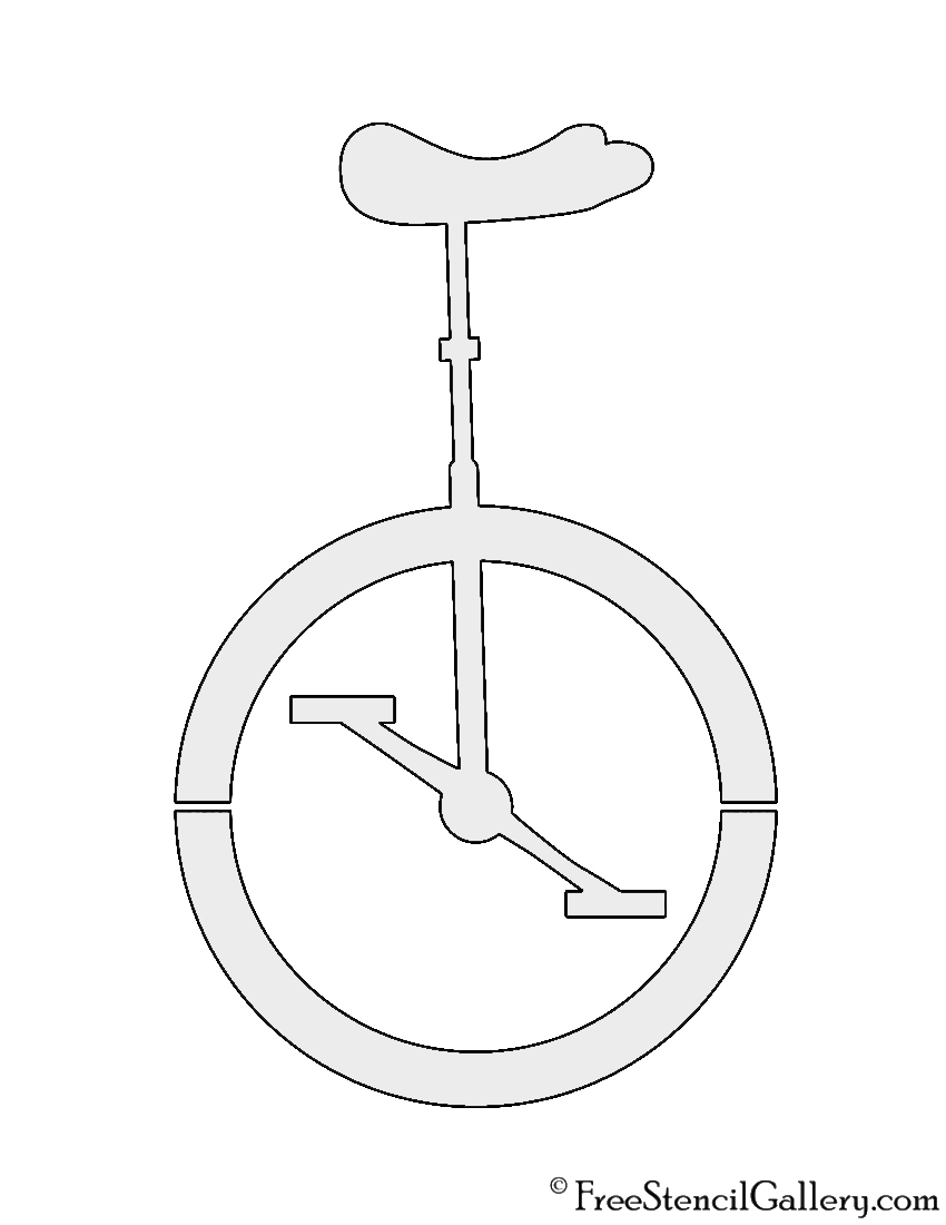 850x1100 Unicycle Stencil Free Stencil Gallery