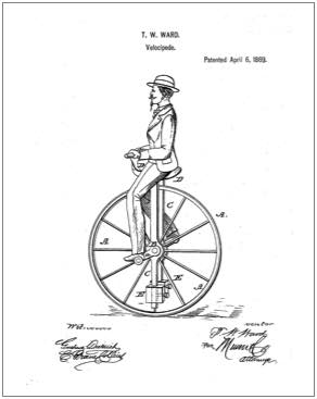 292x367 Velocipedes, Vintage Internet Patent Reproductions