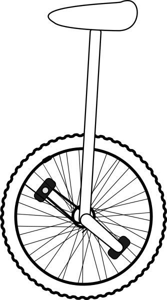 334x600 Unicycle Line Art Images Sports