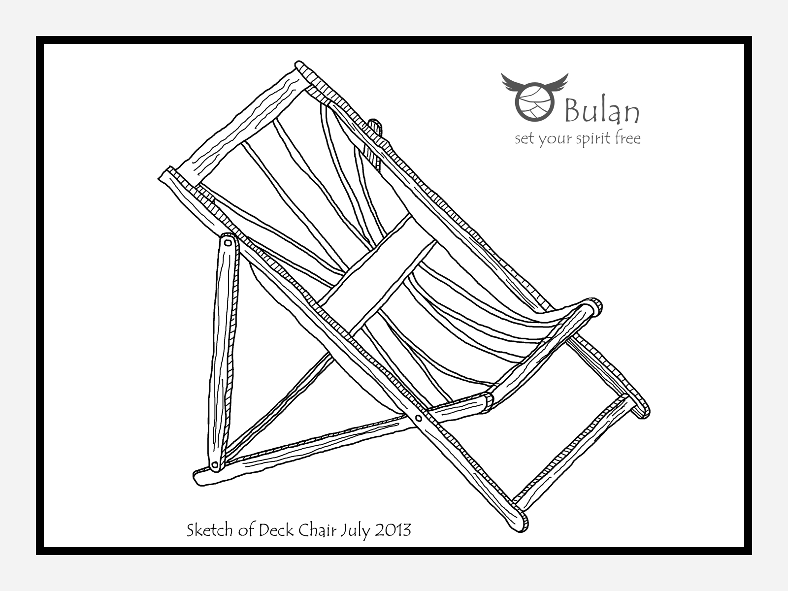 1600x1200 Sketch Of The Day No 87 Deck Chair The Crazy Bag Lady