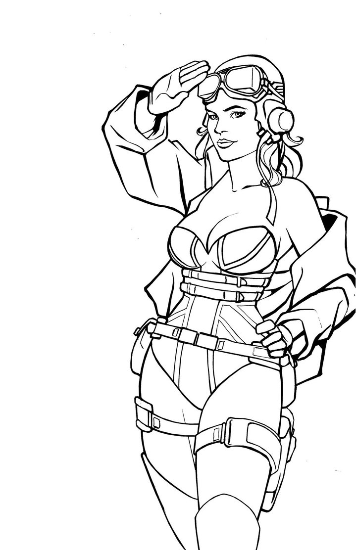 719x1112 Miss Union Jack Line Work By Digitalgil