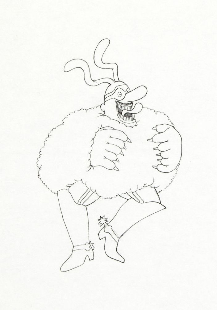 703x1000 Yellow Submarine Original Production Drawing, 1968 Blue Meanie
