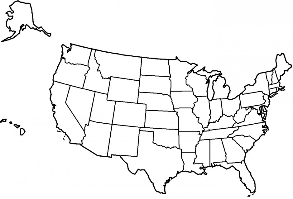 940x639 Ultimate Coloring Pages Of The United States Page Map Many