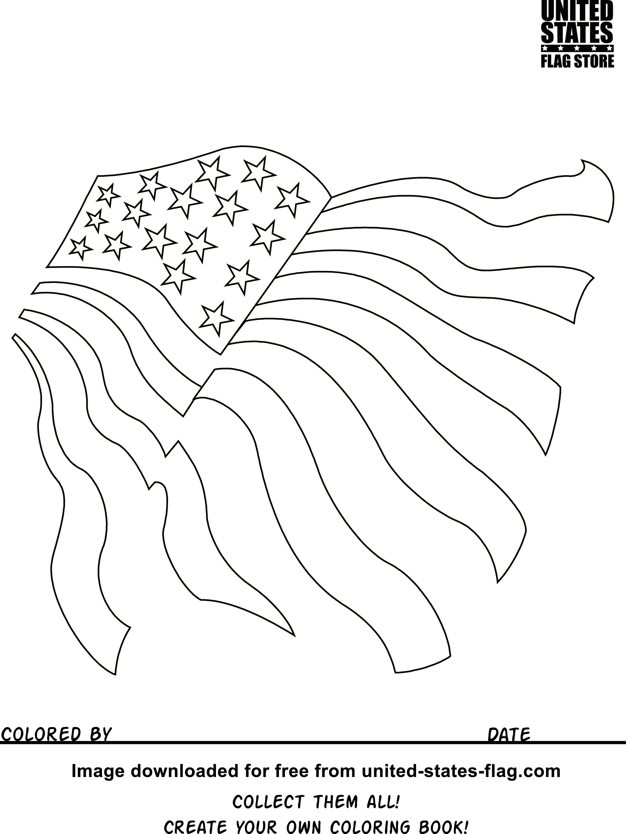 2142x2854 Colonial American Flag Coloring Page Free Draw To Color