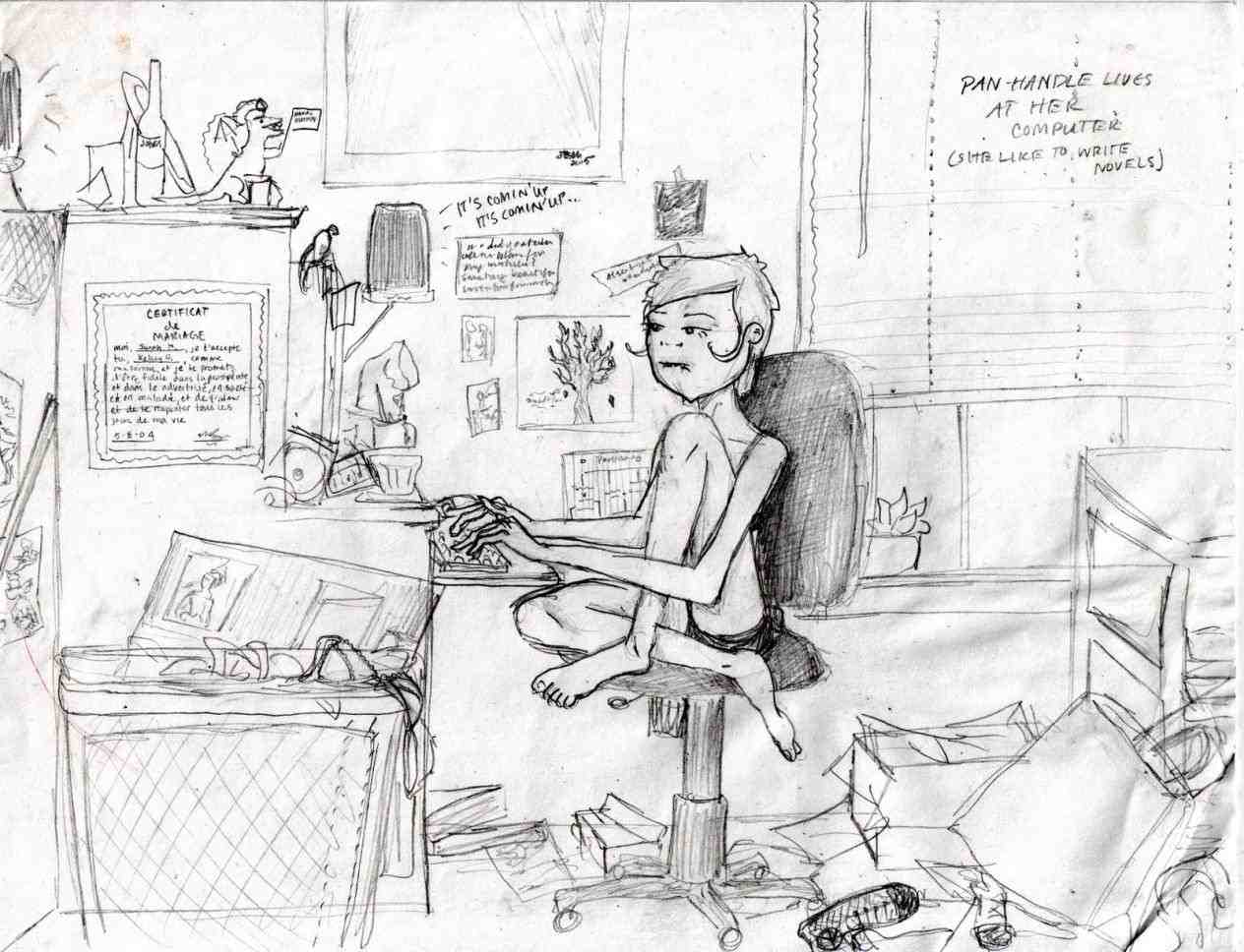 1264x968 Messy Bed Drawing