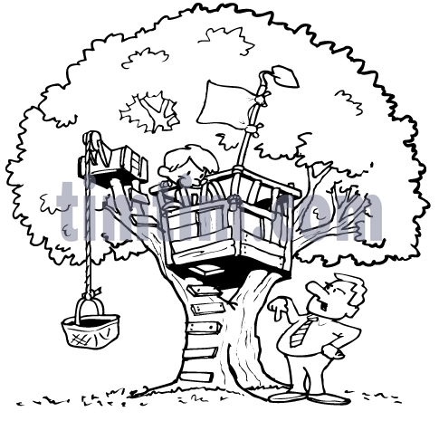485x465 Free Drawing Of Treehouse From The Category Building Home Tools