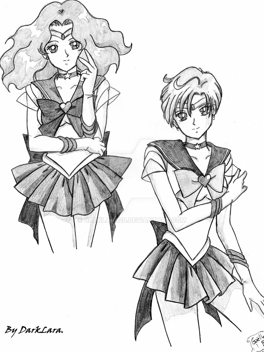 900x1198 Sailor Neptune Et Sailor Uranus By Darklara28