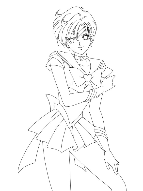 581x774 Sailor Uranus Outlines By Childofmoonlight