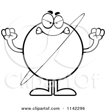 450x470 Cartoon Clipart Of A Black And White Sad Planet Uranus