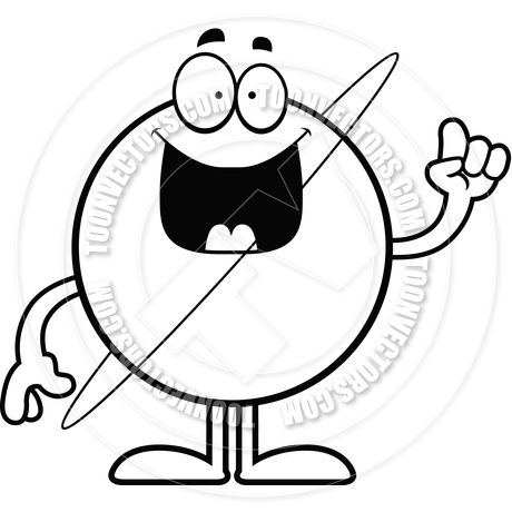 460x460 Cartoon Uranus Idea (Black And White Line Art) By Cory Thoman