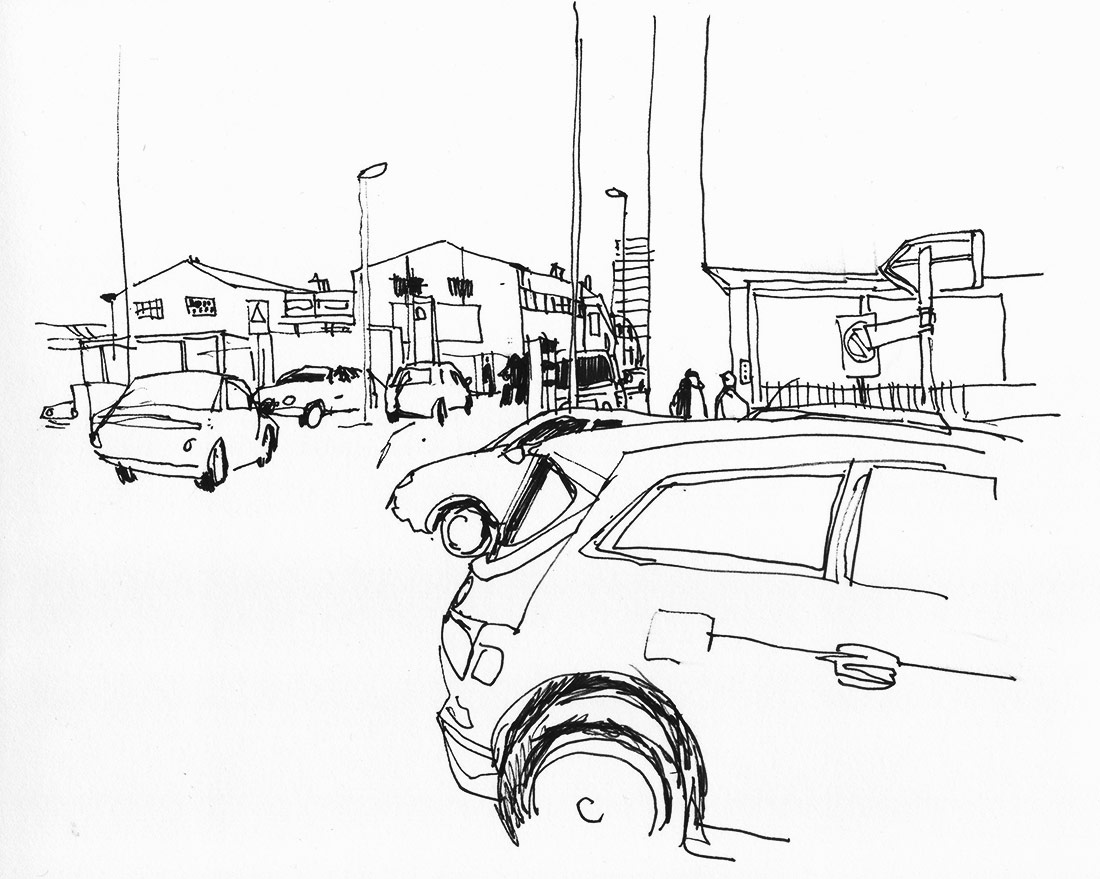 1100x879 Urban Sketchers Switzerland Cars In Allschwil