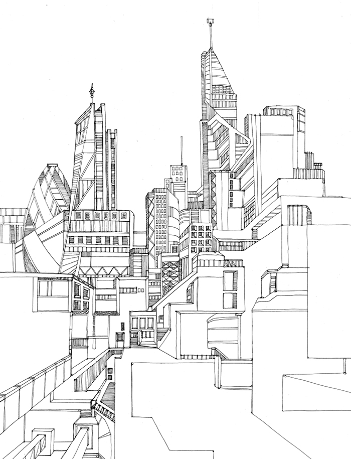 700x915 Altered View Of London Drawings Art Urban London