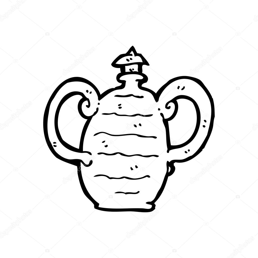 1024x1024 Pottery Urn Cartoon Stock Vector Lineartestpilot