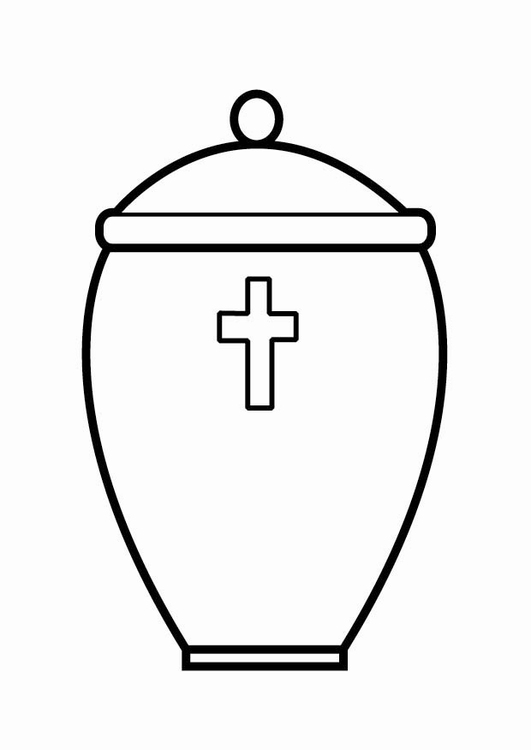 531x750 Coloring Page Urn