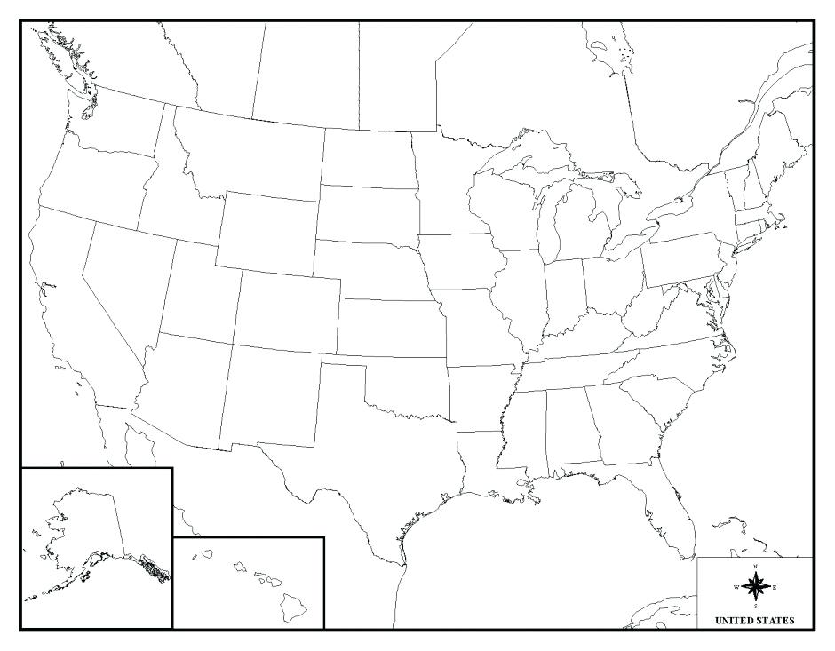 940x733 Map Of Usa Coloring Page S Opportunities In Geography Us Map