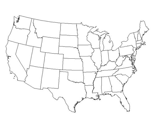 500x403 Us States Map Pdf