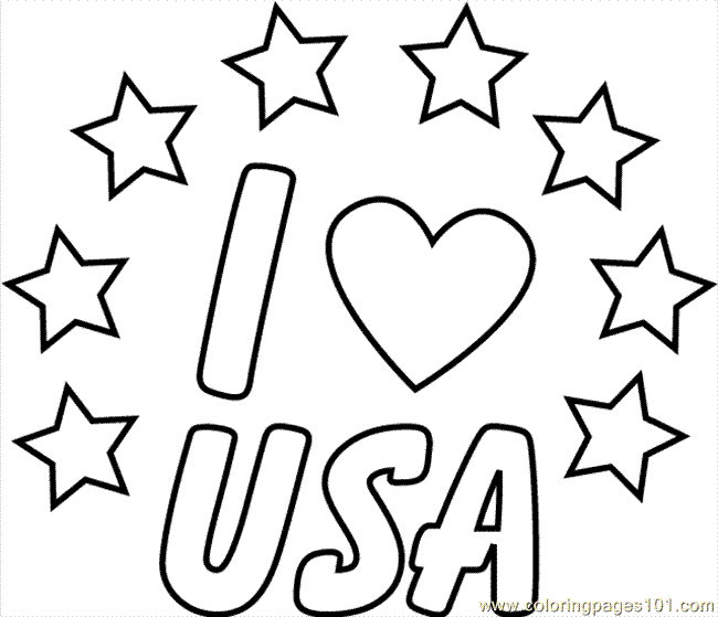 650x559 I Love Usa Clr Coloring Page