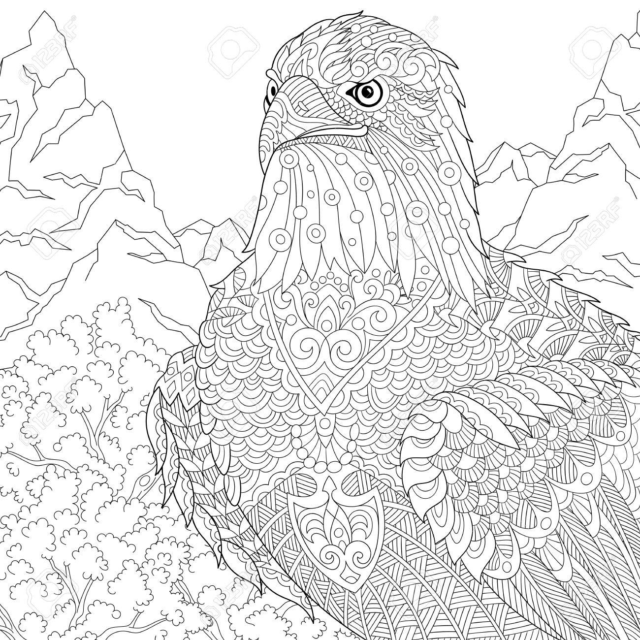 1300x1300 Coloring Page Of American Bald Eagle