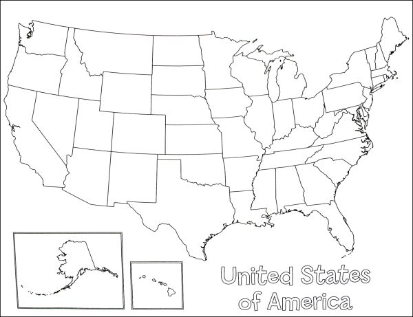 Usa Drawing Map at GetDrawings | Free download