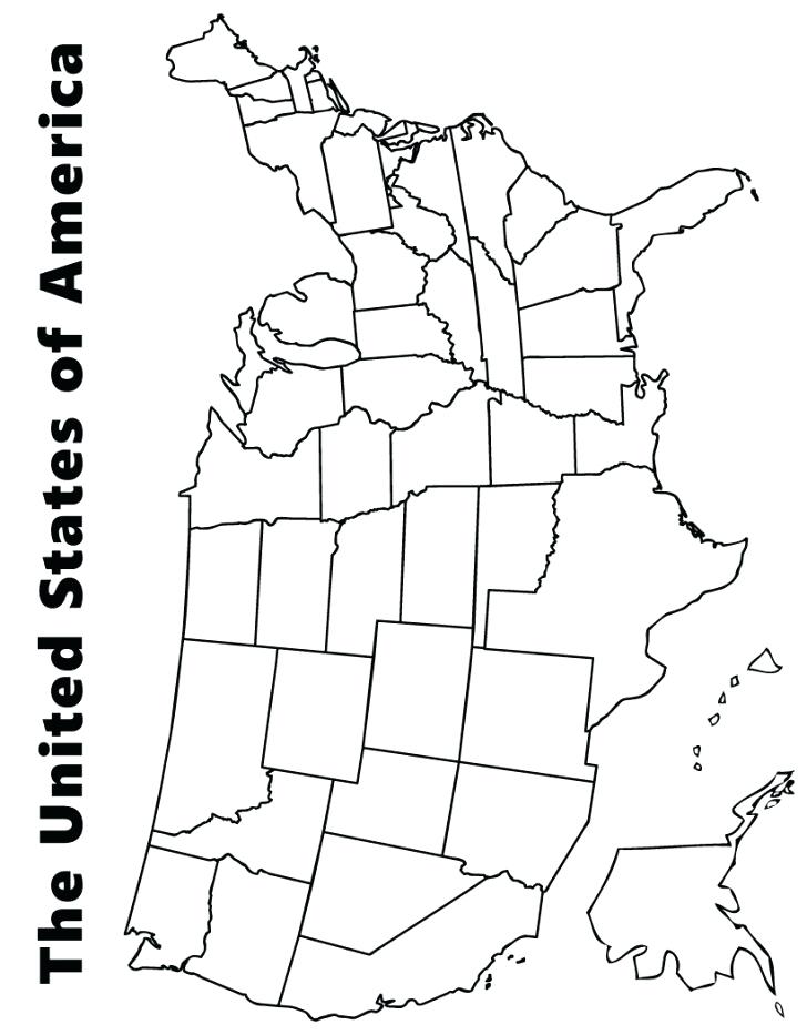 728x933 Usa Coloring Pages Map Coloring Page Pages Of United States
