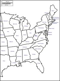 202x270 East Coast Of The United States Free Map, Free Blank Map, Free