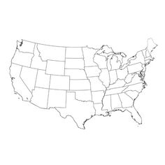 236x236 United States Pattern. Use The Printable Outline For Crafts