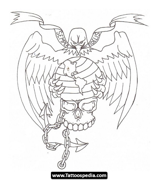 540x613 Marine Corps Tattoo 06