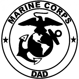 300x300 Marine Corps Dad Seal And Logo Car Or Truck Window Decal Sticker